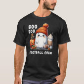 Niedlich Ghost Football Boo Crew Witziges Hallowee T-Shirt (Vorderseite)