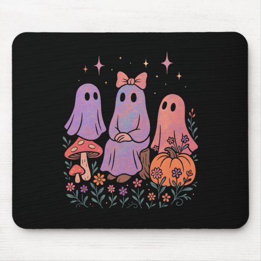 Niedlich Ghost Friends Shirt Pastel Spooky Hallowe Mousepad (Vorne)