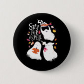 Niedlich Ghost Funny Halloween Design Button (Vorderseite)