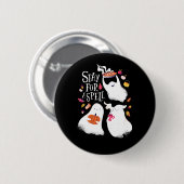 Niedlich Ghost Funny Halloween Design Button (Vorne & Hinten)