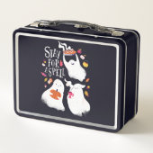 Niedlich Ghost Funny Halloween Design Metall Brotdose (Rückseite)