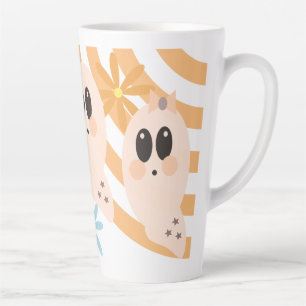 Niedlich Ghost Ghoul Retro Groovy Floral Milchtasse