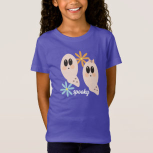 Niedlich Ghost Ghoul Retro Groovy Floral T-Shirt