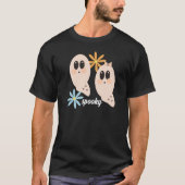 Niedlich Ghost Ghoul Retro Groovy Floral T-Shirt (Vorderseite)