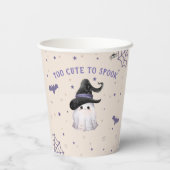 Niedlich Ghost Girl Halloween Geburtstagscreme Pappbecher (Rückseite)