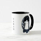 Niedlich Ghost Girl mit Bow und Rose Tasse (VorderseiteRechts)