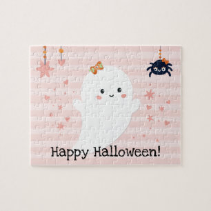 Niedlich Ghost Girly Happy Halloween Puzzle