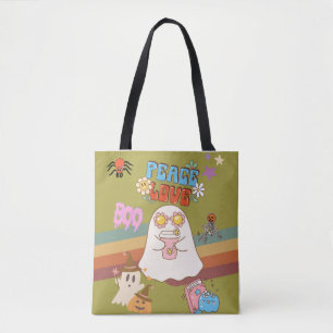 Niedlich Ghost Groovy Style gelblich-grün Tasche