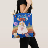 Niedlich Ghost Groovy Style Peace & Liebe Blue Toa Tasche (Von Nahem)