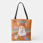 Niedlich Ghost Groovy Style Peace&Liebe Carrot Ora Tasche (Rückseite)