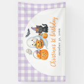 Niedlich Ghost Halloween 1. Geburtstag Party Banner (Vertikal)