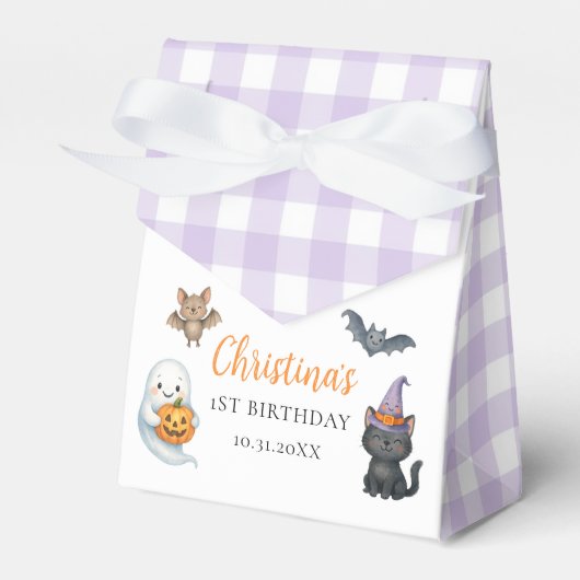 Niedlich Ghost Halloween 1. Geburtstag Party Geschenkschachtel (Vorderseite)