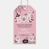 Niedlich Ghost Halloween Baby Dusche Gefallen Tag  Geschenkanhänger (Vorderseite)