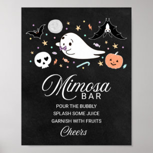 Niedlich Ghost Halloween Baby Dusche Mimosa Bar Si Poster