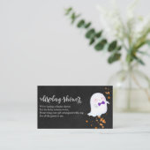 Niedlich Ghost Halloween Baby Shower Showdusche En Begleitkarte (Stehend Vorderseite)