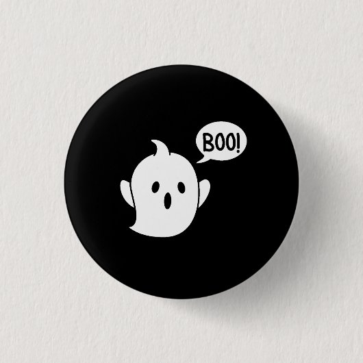 Niedlich Ghost Halloween Button (Vorderseite)