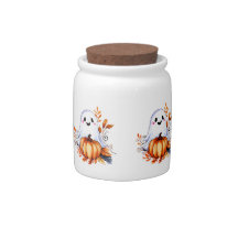 Niedlich Ghost Halloween Candy Jar