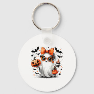 Niedlich Ghost Halloween Diva Cartoon Sungles Hand Schlüsselanhänger