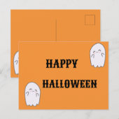 Niedlich Ghost Halloween Feiertagspostkarte (Vorne/Hinten)