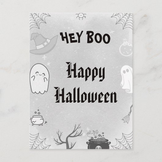 Niedlich Ghost Halloween Feiertagspostkarte (Vorderseite)