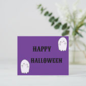 Niedlich Ghost Halloween Feiertagspostkarte (Stehend Vorderseite)