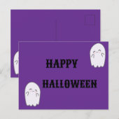 Niedlich Ghost Halloween Feiertagspostkarte (Vorne/Hinten)