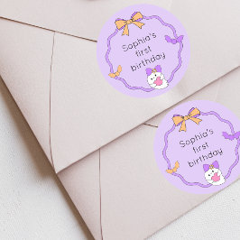 Niedlich Ghost Halloween Geburtstag Runder Aufkleber