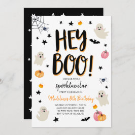 Niedlich Ghost Halloween Geburtstagsparty Einladun Einladung