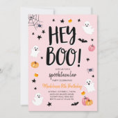 Niedlich Ghost Halloween Geburtstagsparty Einladun Einladung (Vorderseite)