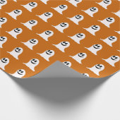 Niedlich Ghost Halloween Geschenkpapier (Ecke)