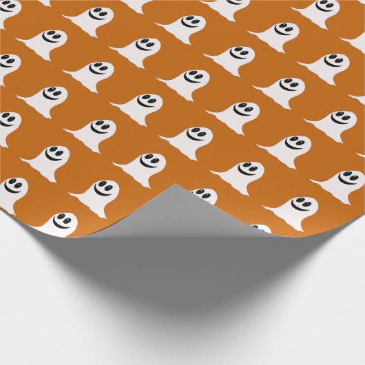 Niedlich Ghost Halloween Geschenkpapier (Ecke)