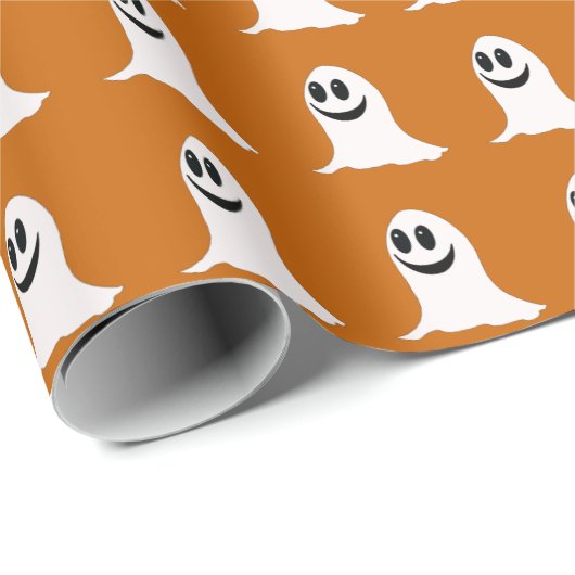 Niedlich Ghost Halloween Geschenkpapier (Rolleneckpunkt)
