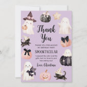 Niedlich Ghost Halloween Girl Geburtstagsparty Dankeskarte (Vorderseite)