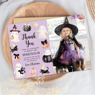 Niedlich Ghost Halloween Girl Geburtstagsparty Fot Dankeskarte