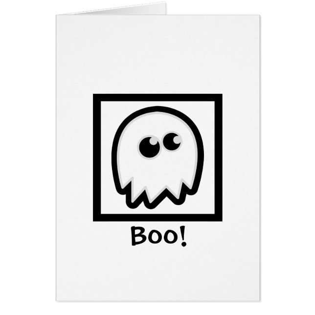 Niedlich Ghost Halloween Grußkarten (Vorne)