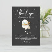 Niedlich Ghost Halloween Kinderdusche Danke Karte (Stehend Vorderseite)