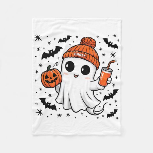 Niedlich Ghost Halloween Kostüm Kleinkind Kinder J Fleecedecke (Vorderseite)