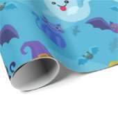 Niedlich Ghost Halloween-Muster Geschenkpapier (Rolleneckpunkt)