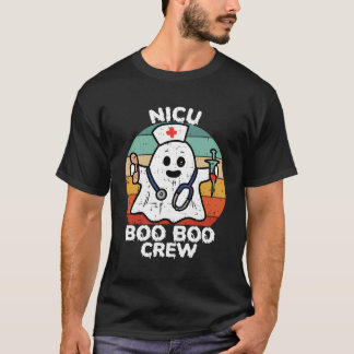 Niedlich Ghost Halloween Nicu Boo Crew Neonatal Rn T-Shirt