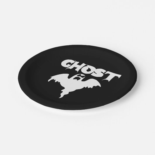 Niedlich Ghost Halloween Pappteller (Schrägansicht)