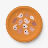 Niedlich Ghost Halloween Pappteller (Vorderseite)