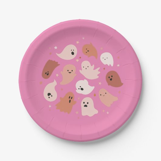 Niedlich Ghost Halloween Pappteller (Vorderseite)