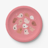 Niedlich Ghost Halloween Pappteller (Vorderseite)