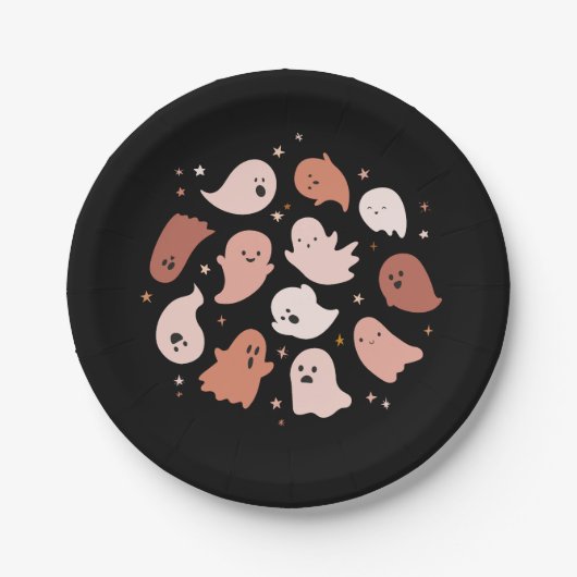 Niedlich Ghost Halloween Pappteller (Vorderseite)