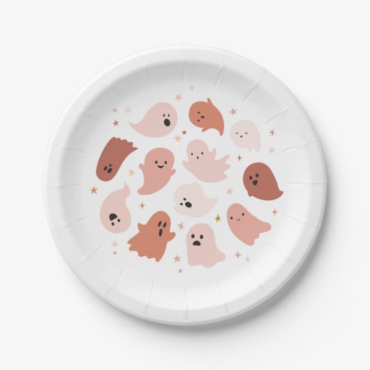 Niedlich Ghost Halloween Pappteller (Vorderseite)