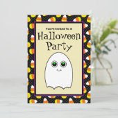 Niedlich Ghost Halloween-Party Einladungen (Stehend Vorderseite)