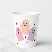 Niedlich Ghost Halloween Party Girl Pastel Pappbecher (Vorderseite)