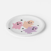 Niedlich Ghost Halloween Party Girl Pastel Pappteller (Schrägansicht)