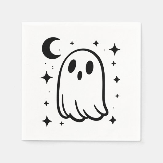 Niedlich Ghost-Halloween-Party Serviette (Vorderseite)