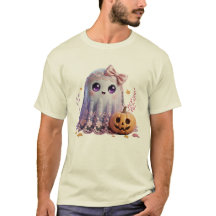 Niedlich Ghost Halloween Shirt - Kawaii Pastel Tsh